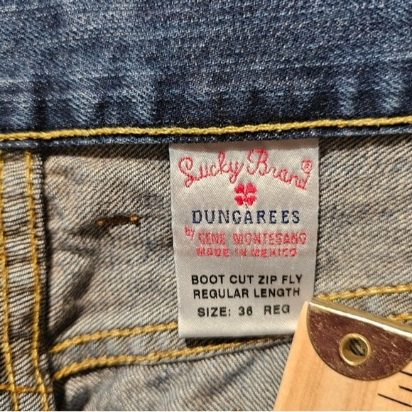 Lucky Brand Dungarees Wide Leg Jeans Women's Size 36 Vintage - Picture 2 of 8